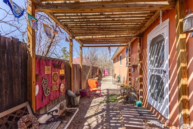 134 E Virginia Ave, La Veta, CO 81055 - view of patio with a fenced backyard