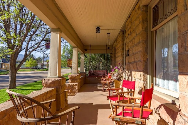 314 S Main St, La Veta, CO 81055 - view of patio with a porch