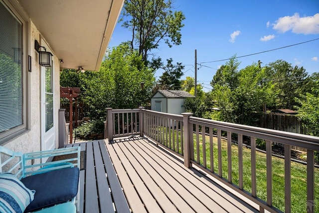 67 Macarthur Rd, Pueblo, CO 81001 - deck with a storage shed