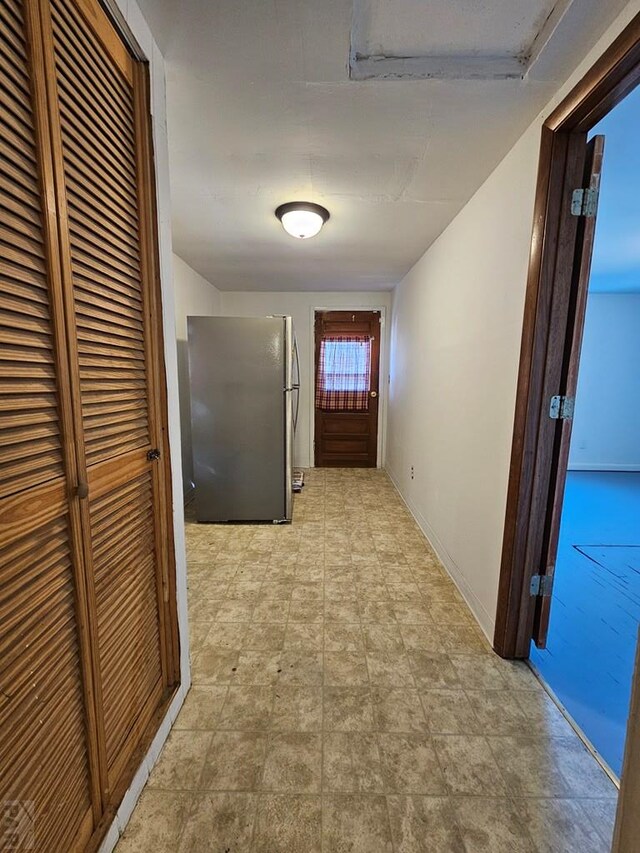 hallway with light floors