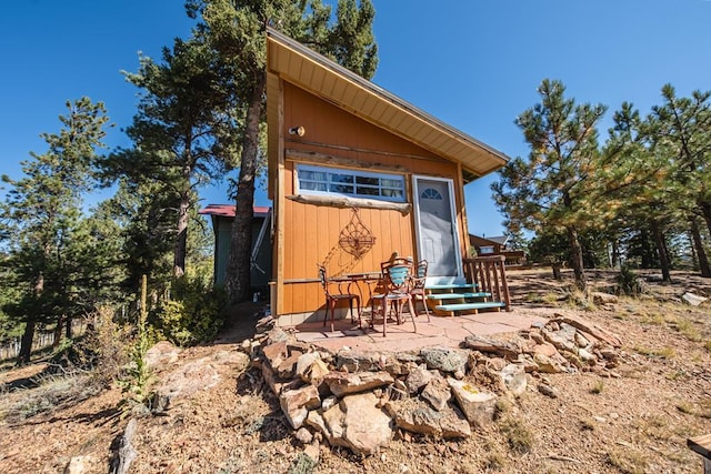 361 Crystal Peak Rd, Florissant, CO 80814 - view of outbuilding with entry steps