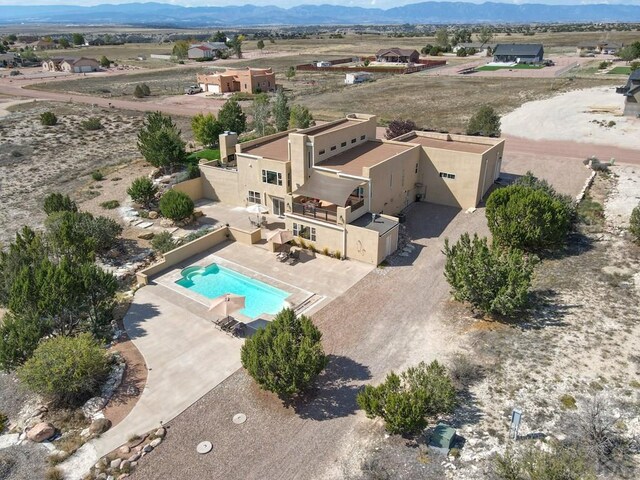 bird's eye view featuring a mountain view