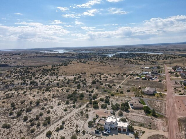 bird's eye view with view of desert