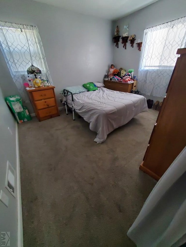 view of carpeted bedroom