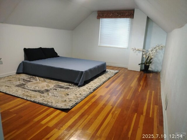 2701 Franklin Ave, Pueblo, CO 81003 - bedroom with wood finished floors and vaulted ceiling