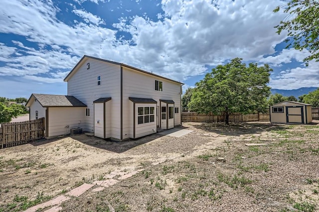 4366 Witches Hollow Ln, Colorado Springs, CO 80911 - back of house featuring a shed and a fenced backyard