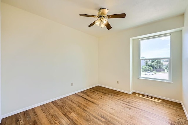 4366 Witches Hollow Ln, Colorado Springs, CO 80911 - spare room with wood finished floors and ceiling fan