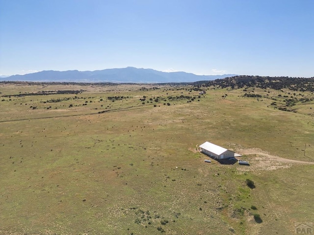 332 Yellow Bird Rd, Rye, CO 81069 - aerial view of sparsely populated area with a mountain backdrop