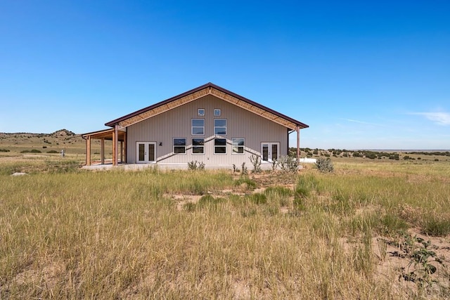 332 Yellow Bird Rd, Rye, CO 81069 - rear view of house with french doors