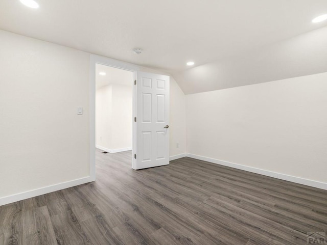906 E 6th St, Pueblo, CO 81001 - bonus room with dark wood finished floors, recessed lighting, and vaulted ceiling