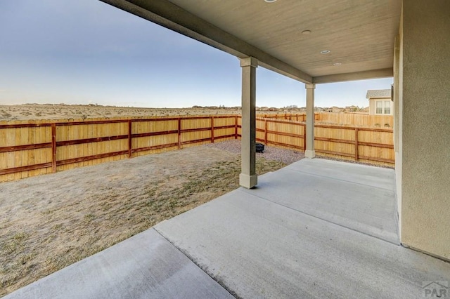 view of patio / terrace featuring a fenced backyard