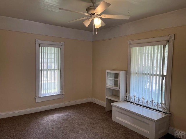 1410 E Orman Ave, Pueblo, CO 81004 - carpeted spare room featuring a ceiling fan and baseboards