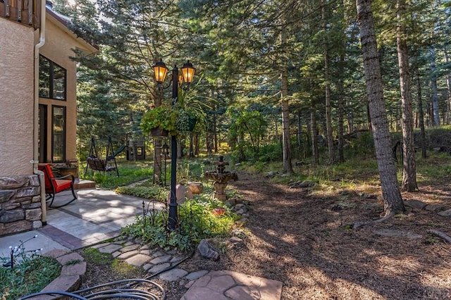 view of yard with a patio