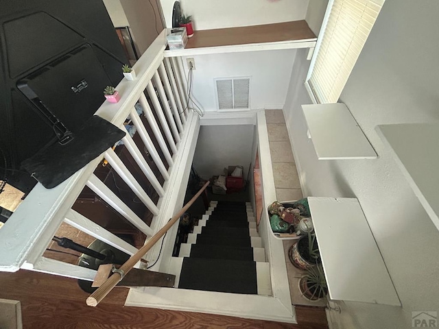 stairway with visible vents