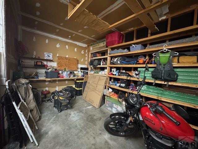 view of storage area