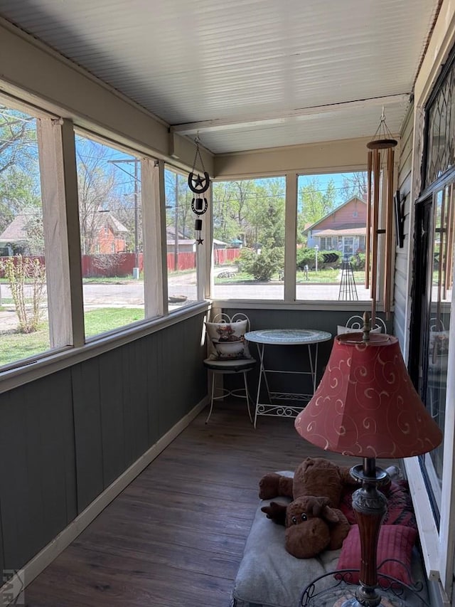 sunroom / solarium with a wealth of natural light