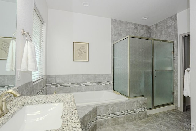 2221 Cliffmoor Ln, Pueblo, CO 81008 - full bath featuring a shower stall, a bath, and vanity
