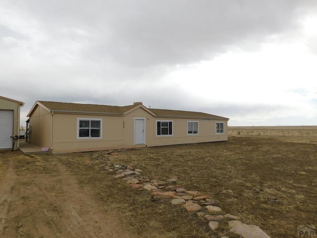 view of front facade with stucco siding