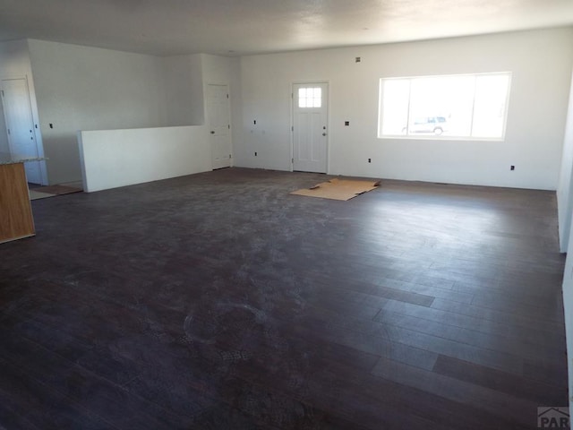 interior space featuring dark wood-style floors