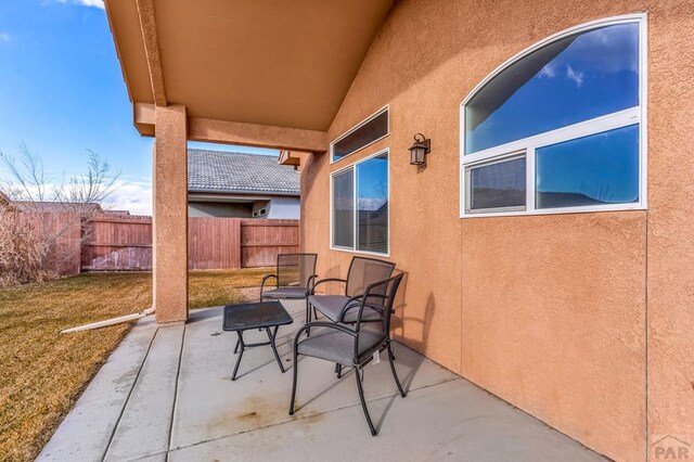 view of patio / terrace with a fenced backyard