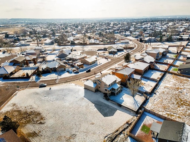 drone / aerial view with a residential view