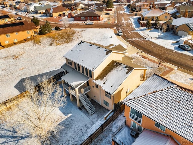 bird's eye view with a residential view