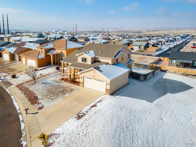 bird's eye view featuring a residential view