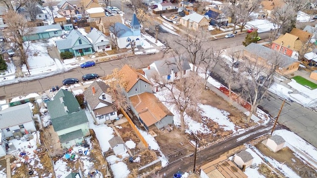 drone / aerial view with a residential view