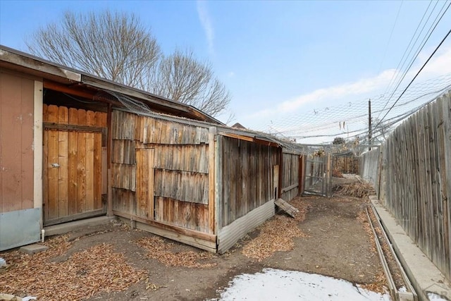 exterior space with a fenced backyard