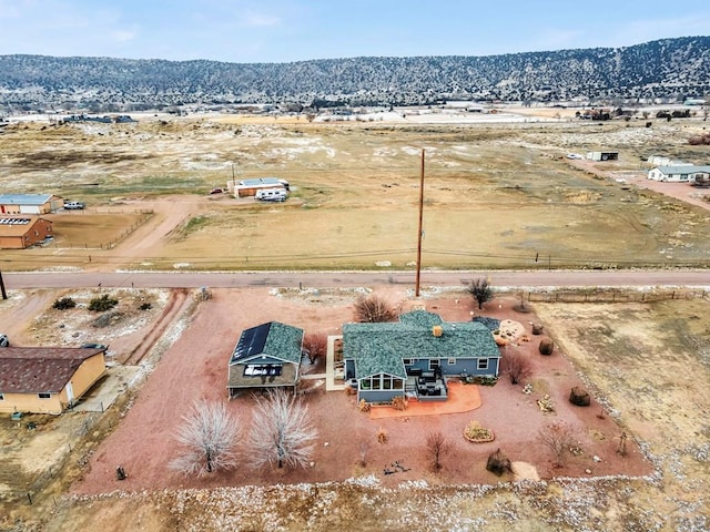 aerial view with a rural view