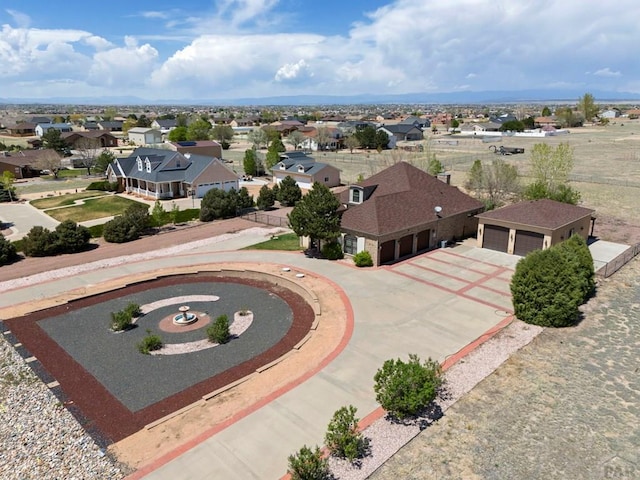 drone / aerial view featuring a residential view