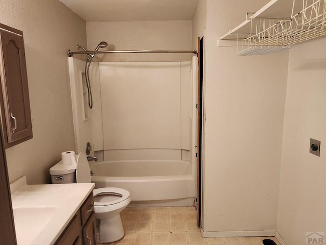 7787 State Highway 78, Beulah, CO 81023 - bathroom featuring tile patterned floors, toilet, shower / tub combination, and vanity