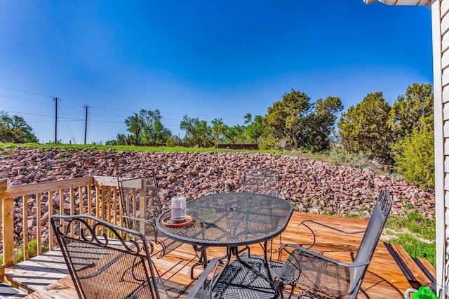 181 6th St, Penrose, CO 81240 - deck featuring outdoor dining space