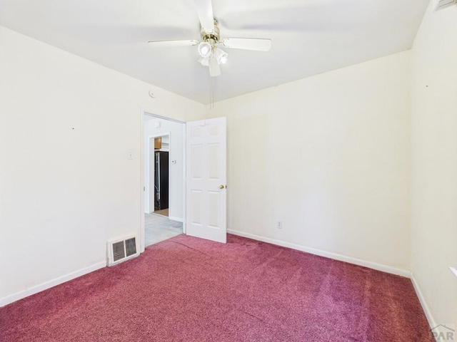 705 Euclid Ave, Pueblo, CO 81004 - carpeted empty room featuring baseboards and ceiling fan