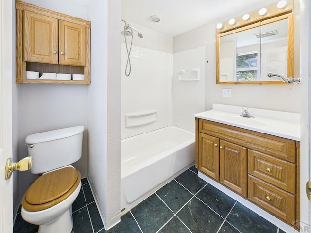 705 Euclid Ave, Pueblo, CO 81004 - bathroom featuring vanity, tub / shower combination, and tile patterned flooring