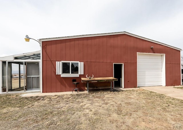 11210 Eggar Dr, Peyton, CO 80831 - exterior space featuring an outdoor structure and a garage