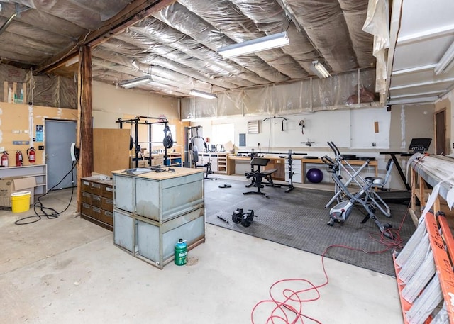 11210 Eggar Dr, Peyton, CO 80831 - basement featuring a workshop area