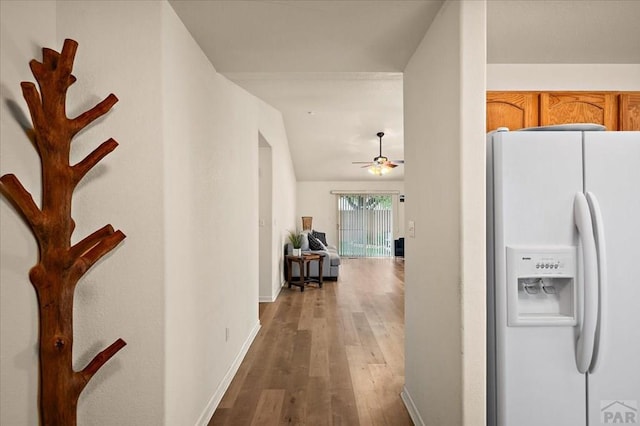 4315 Outlook Blvd Unit L, Pueblo, CO 81008 - hallway featuring wood finished floors and baseboards