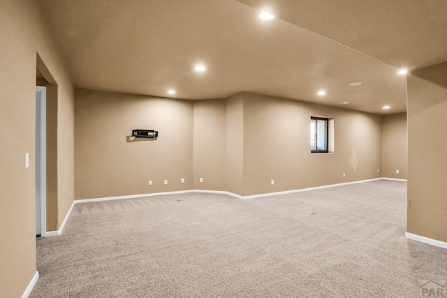 368 S Camino De Los Ranchos, Pueblo West, CO 81007 - basement with recessed lighting and carpet floors