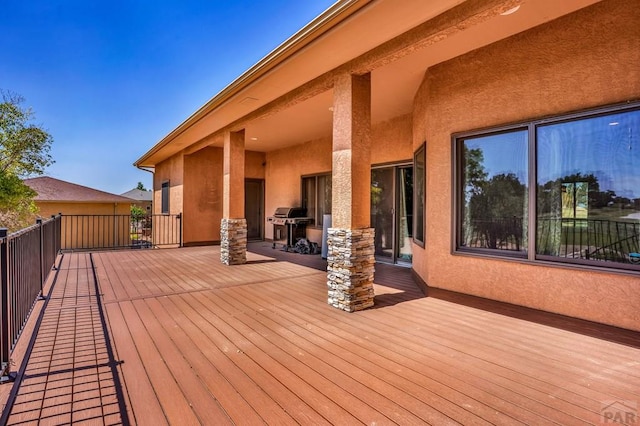 368 S Camino De Los Ranchos, Pueblo West, CO 81007 - wooden terrace featuring grilling area