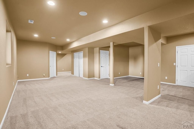 368 S Camino De Los Ranchos, Pueblo West, CO 81007 - finished below grade area featuring carpet and recessed lighting