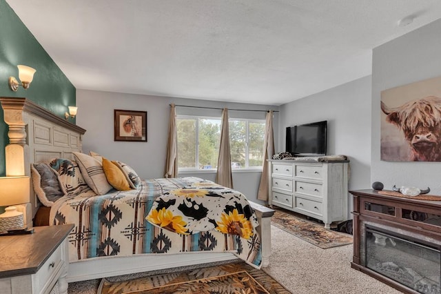 bedroom featuring carpet