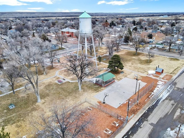 drone / aerial view with a residential view