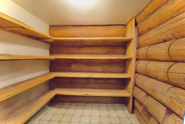 storage featuring a sauna
