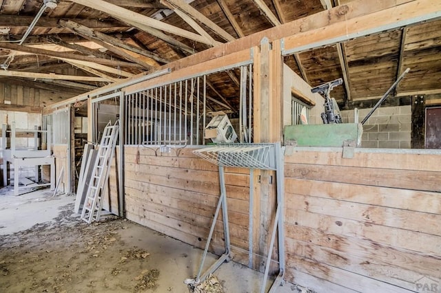 view of horse barn
