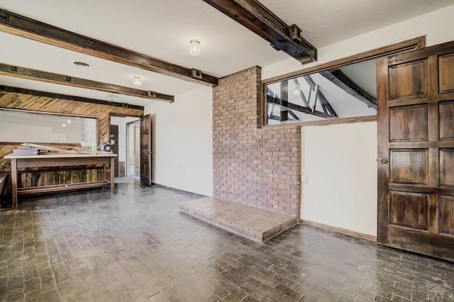 garage with baseboards