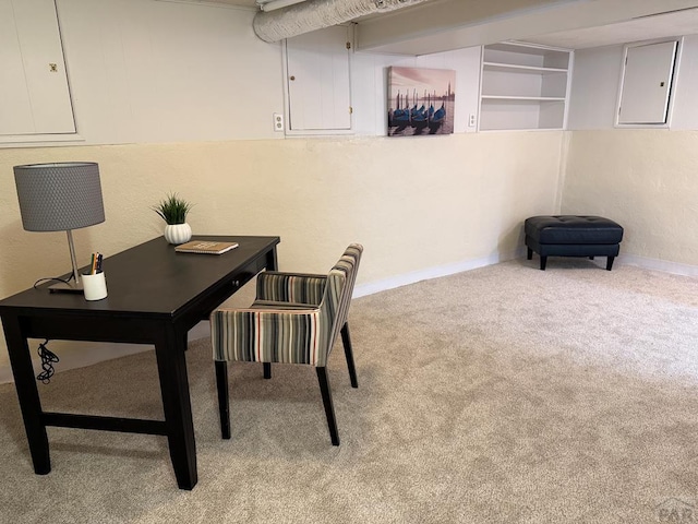 402 Alma Ave, Pueblo, CO 81004 - home office featuring carpet flooring and electric panel