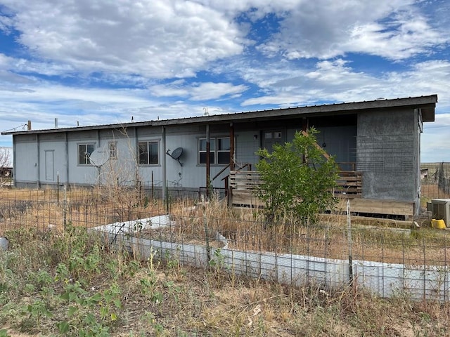 exterior space with central air condition unit