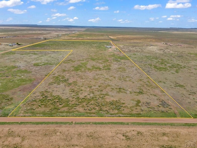 bird's eye view with a rural view