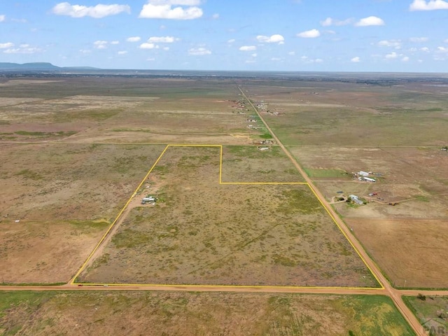 drone / aerial view featuring a rural view